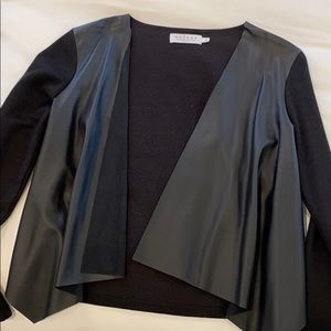Black jacket with pleather/suede front